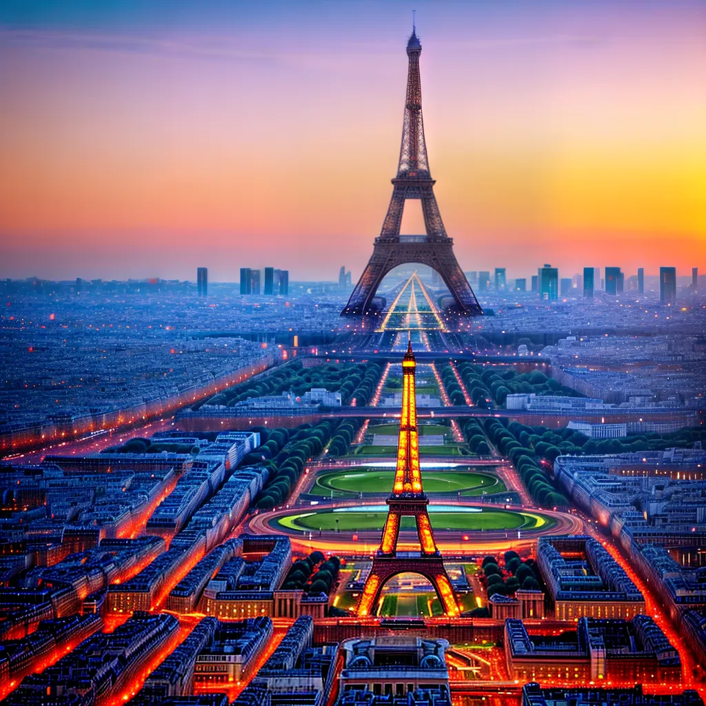 torre eiffel por do sol paris 9