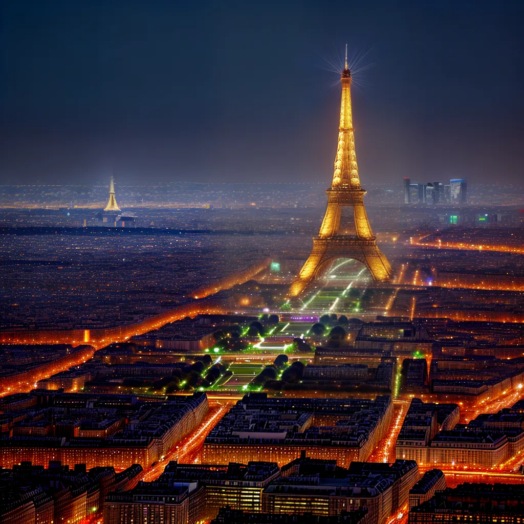 torre eiffel paris noite luzes