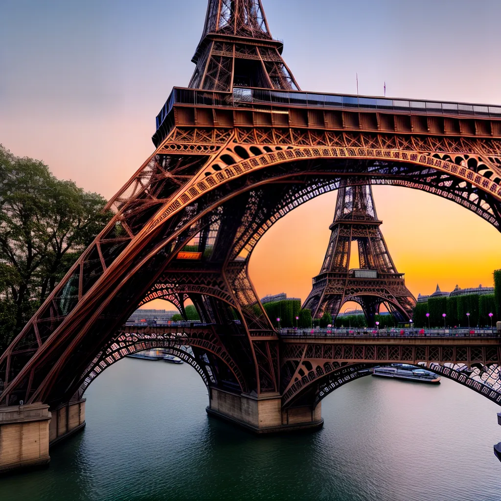 torre eiffel por do sol paris 11