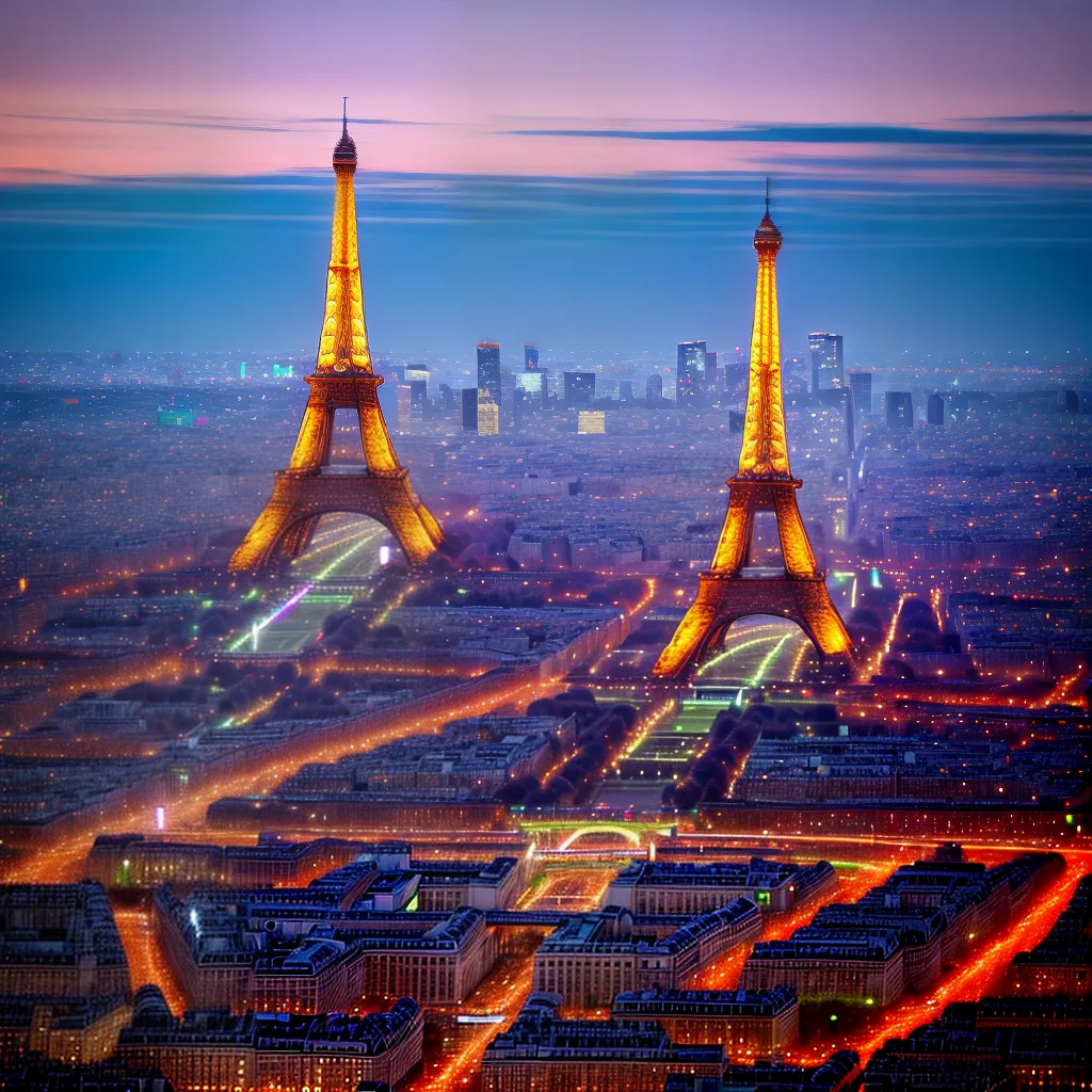 torre eiffel crepusculo ceu paris 1