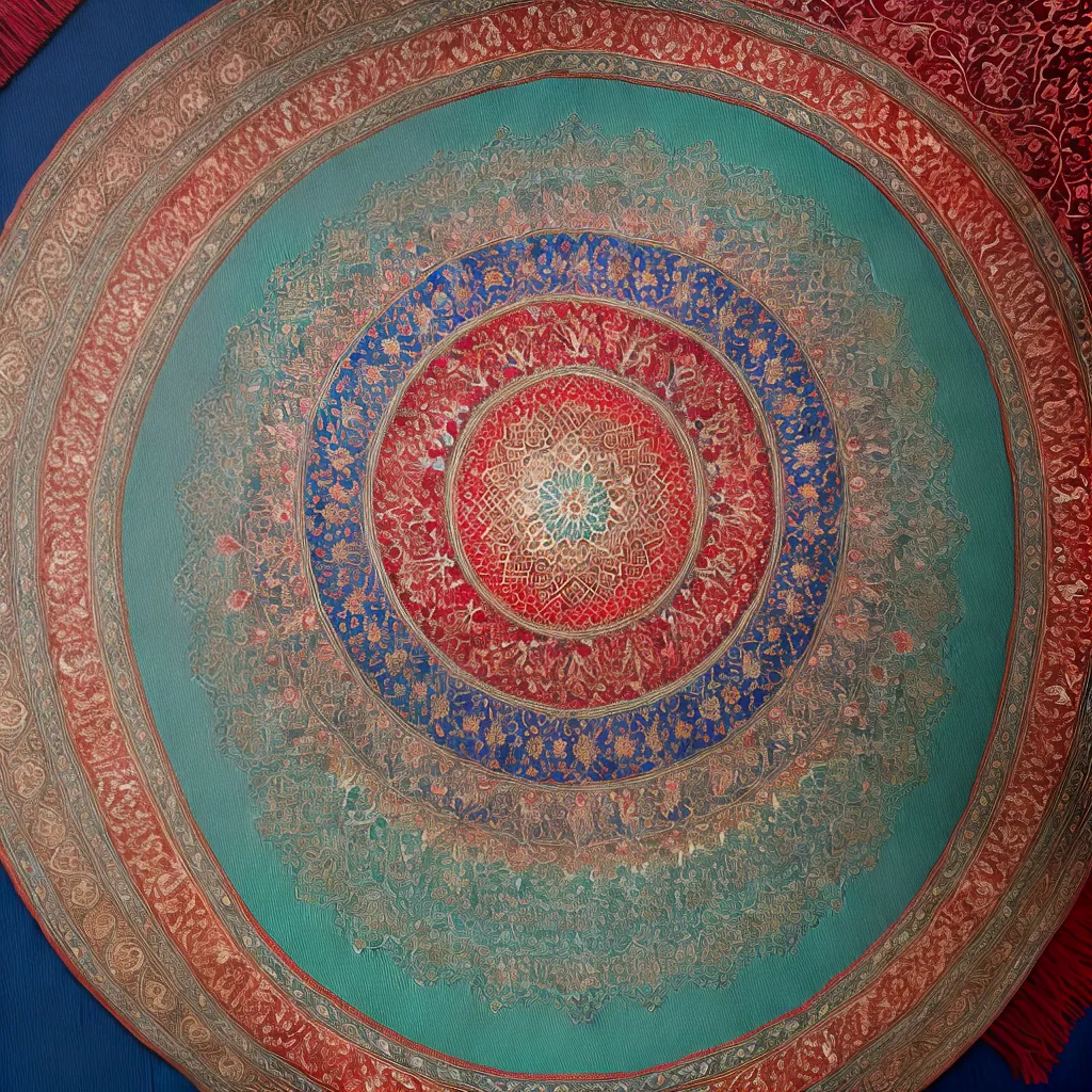 arte persa tapete mosaico cultura