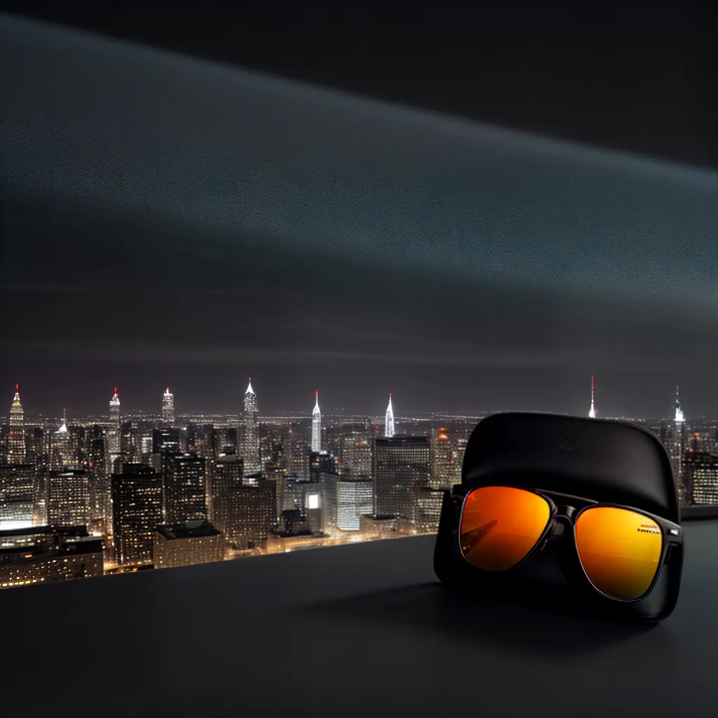 espionagem oculos reflexo cidade noturna