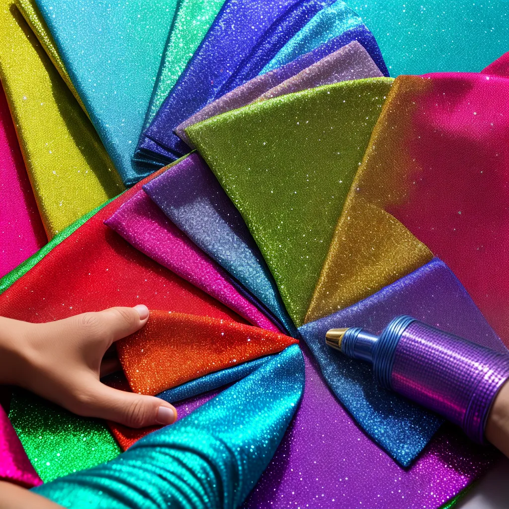 maos sequins coloridos criatividade