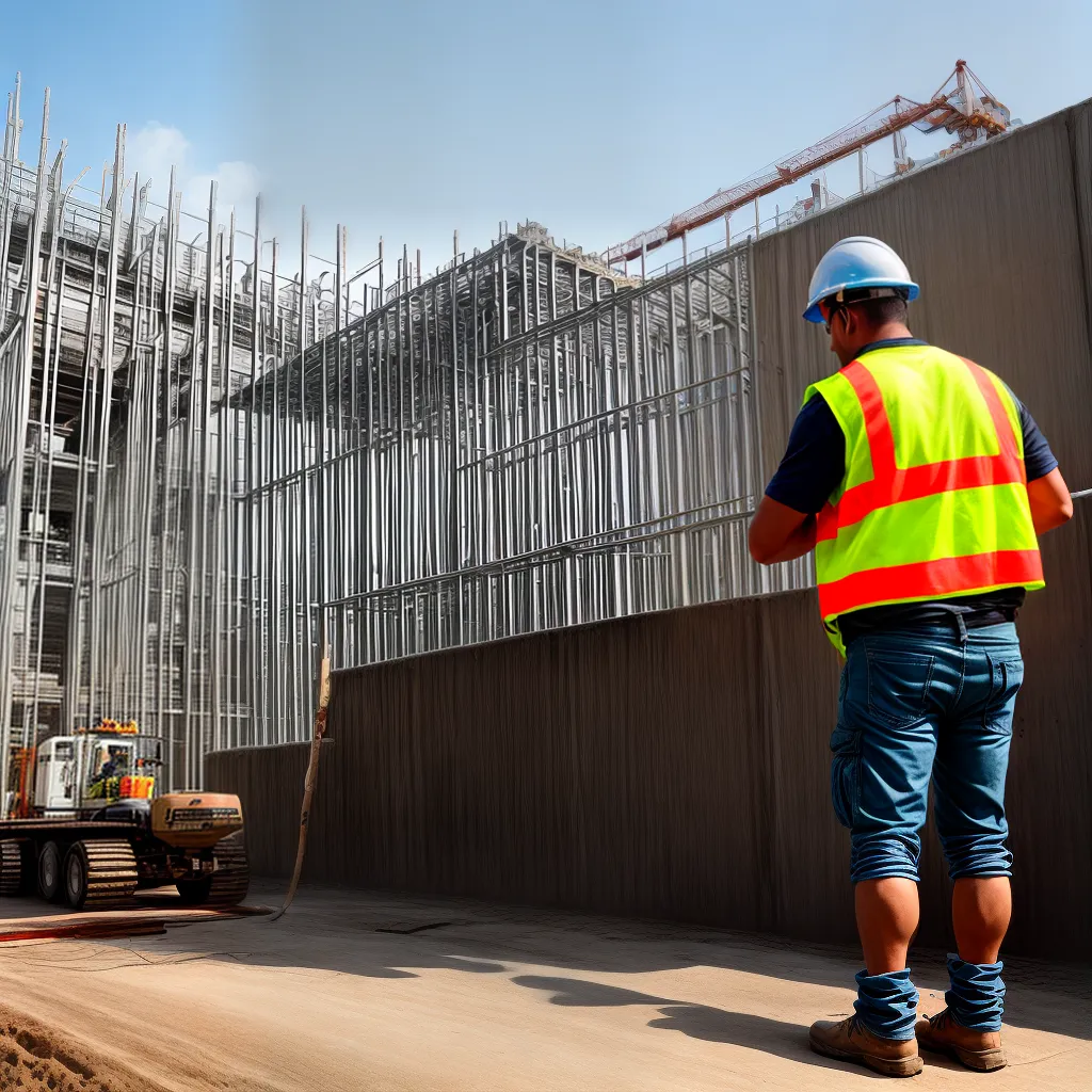 construcao trabalhador concreto estrutura reforcada