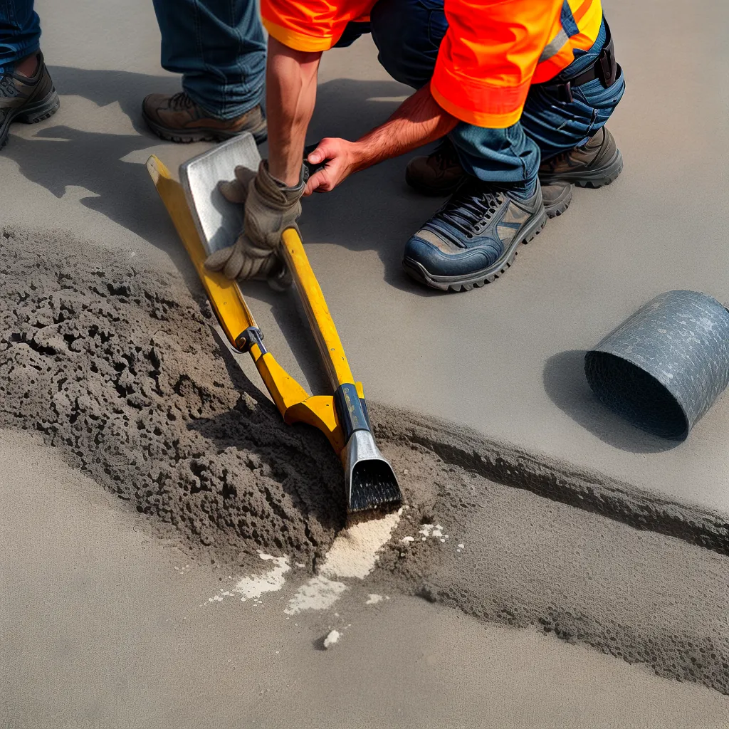 construcao trabalhador cimento contra piso