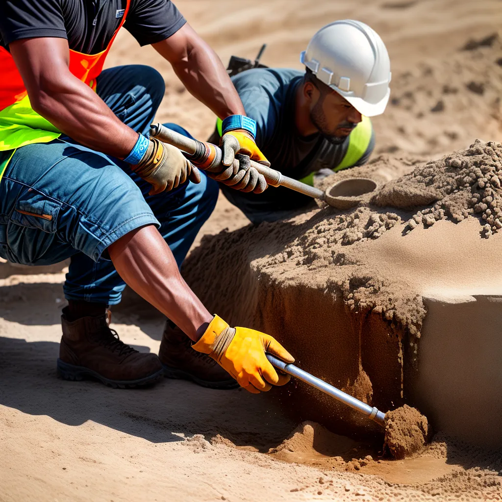 construcao trabalhador concreto fundacao