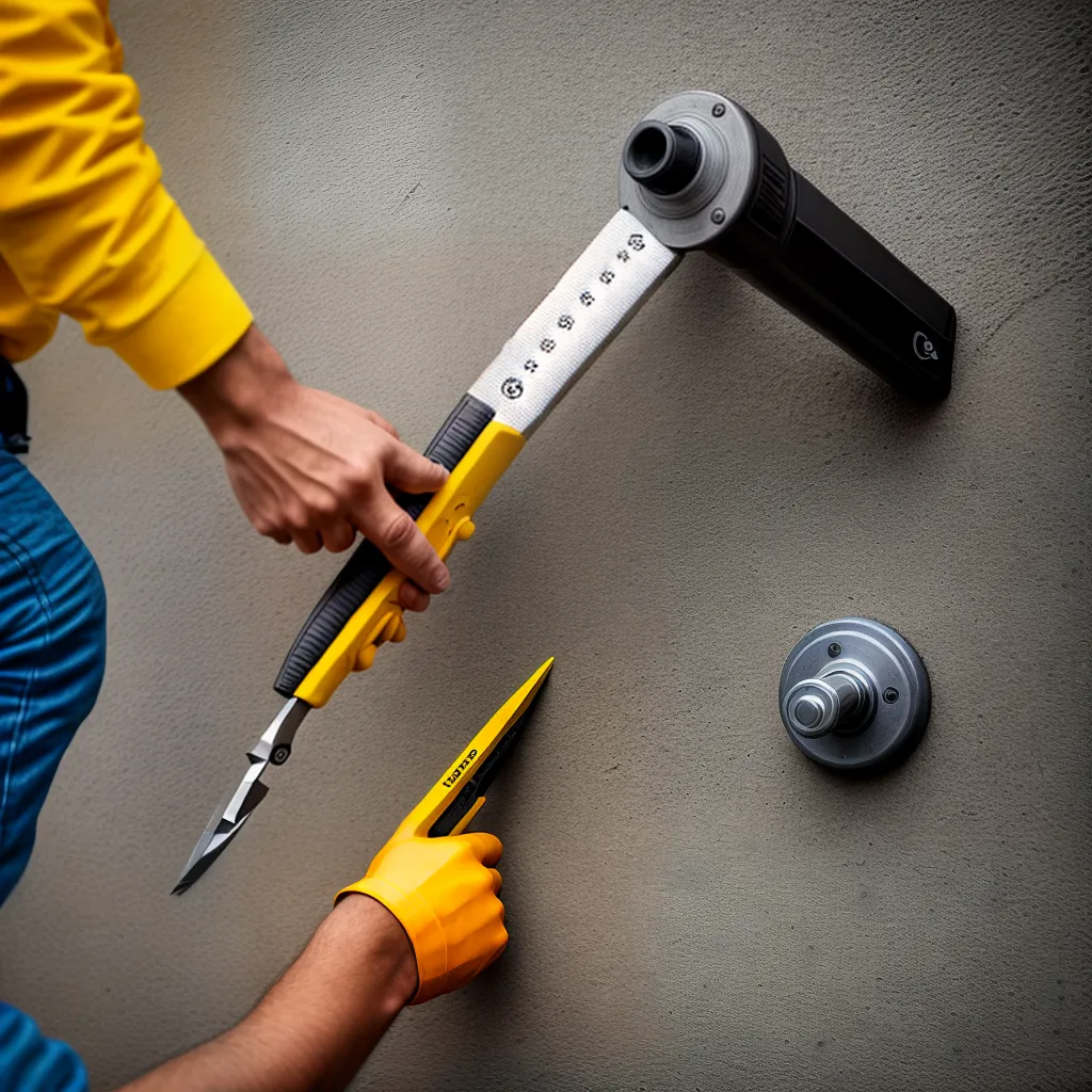 trabalhador construcao nivelamento parede trabalhador construcao nivelamento parede