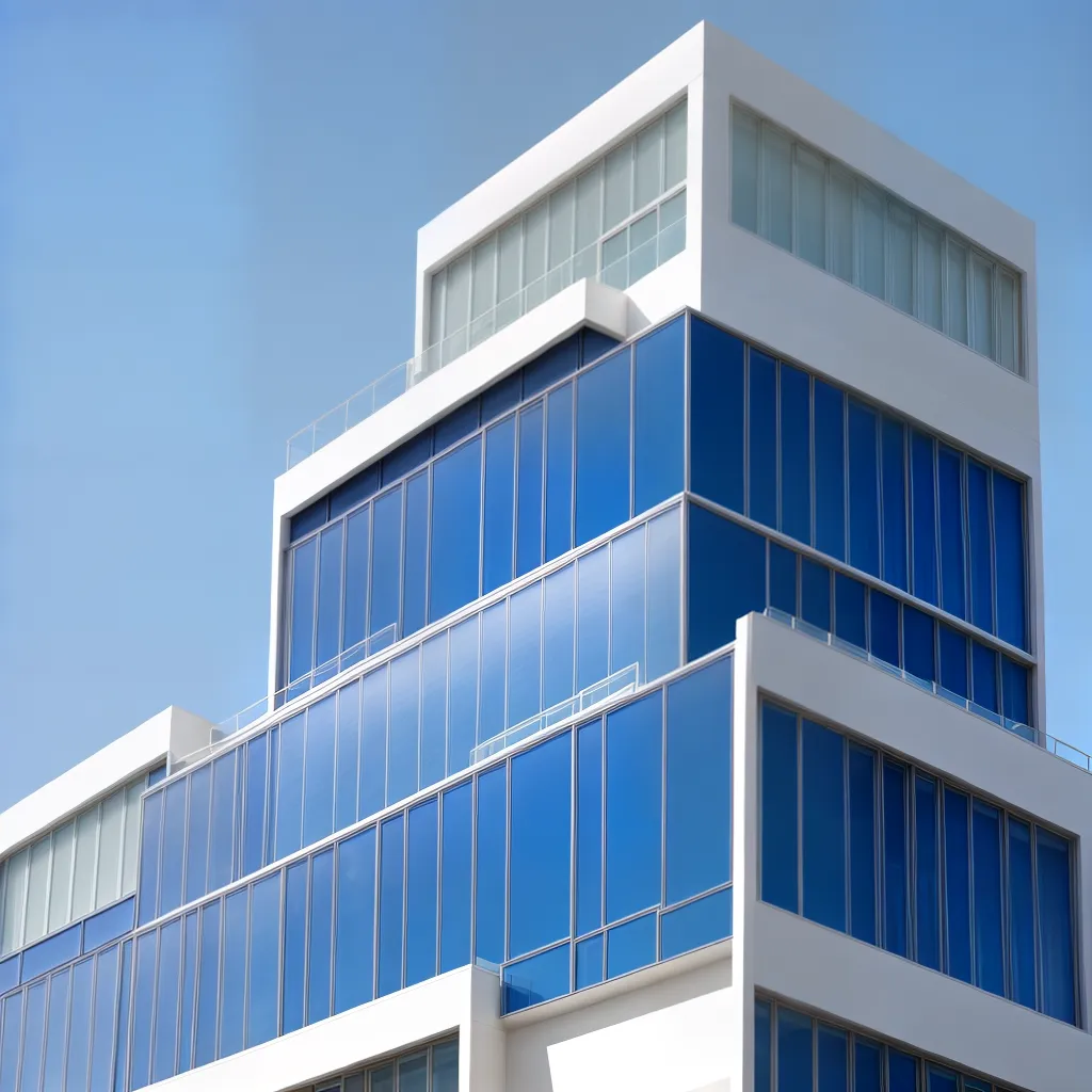 predio moderno revestimento azul predio moderno revestimento azul