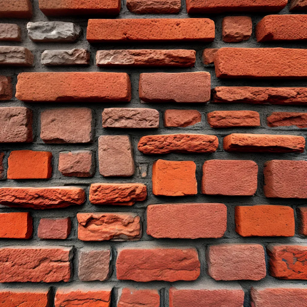 tijolo vermelho desgastado construcao