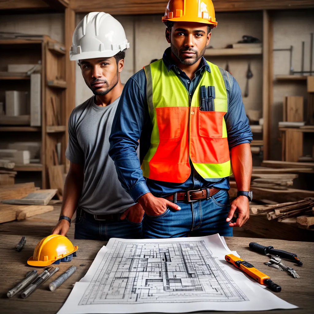 trabalhador construcao plano intrigado