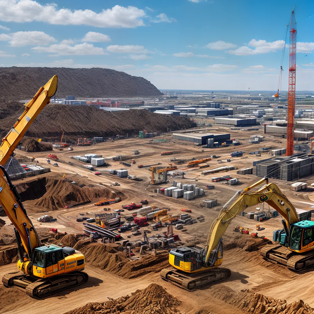 canteiro obras trabalhadores cranes bulldozers canteiro obras trabalhadores cranes bulldozers