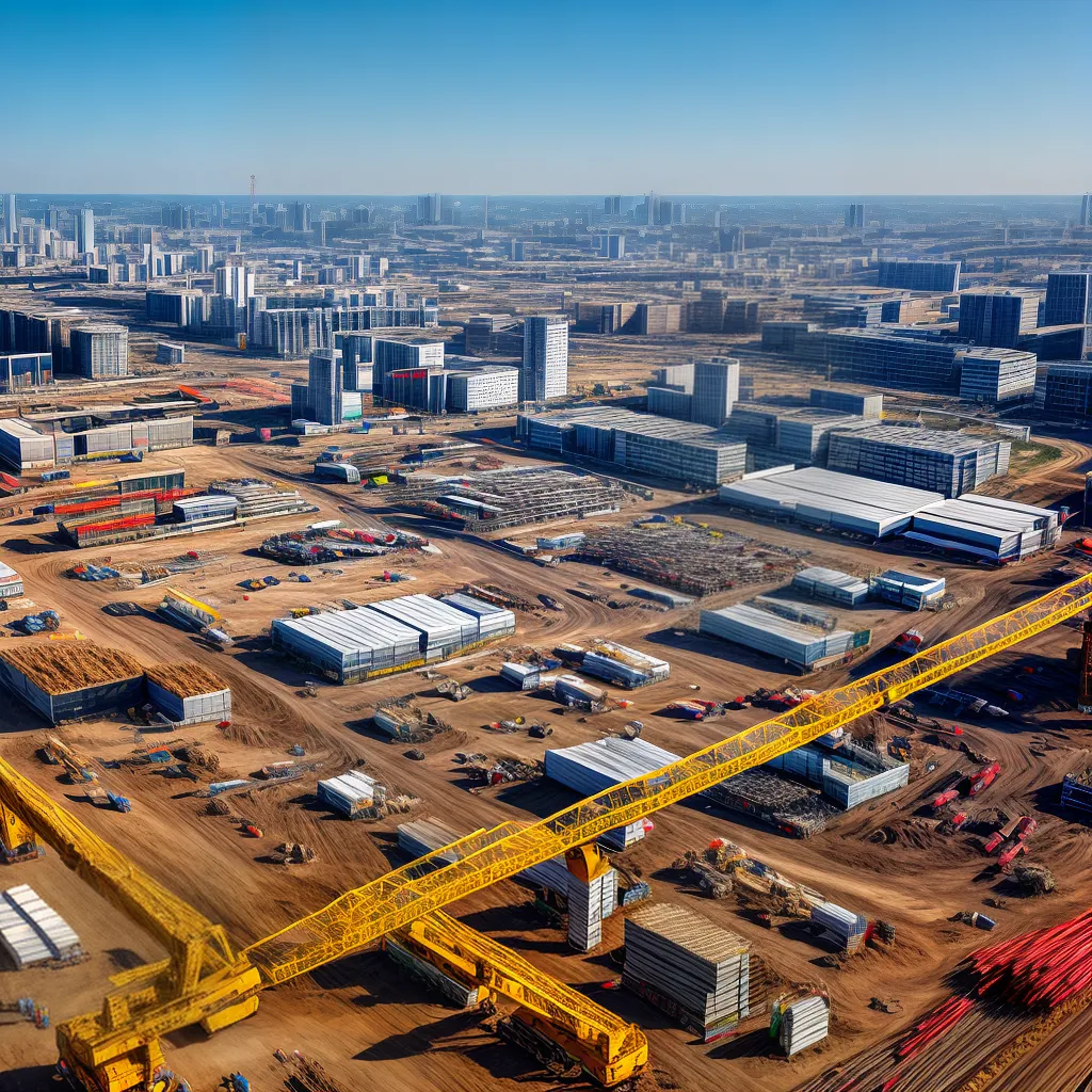 canteiro obras trabalhadores cranes progresso 1 canteiro obras trabalhadores cranes progresso 1