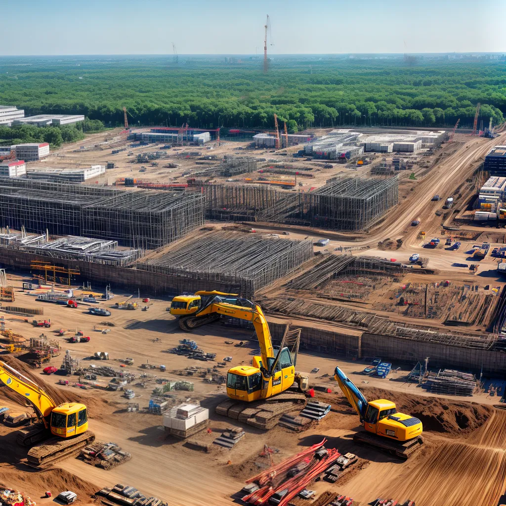 canteiro obras trabalhadores maquinas canteiro obras trabalhadores maquinas