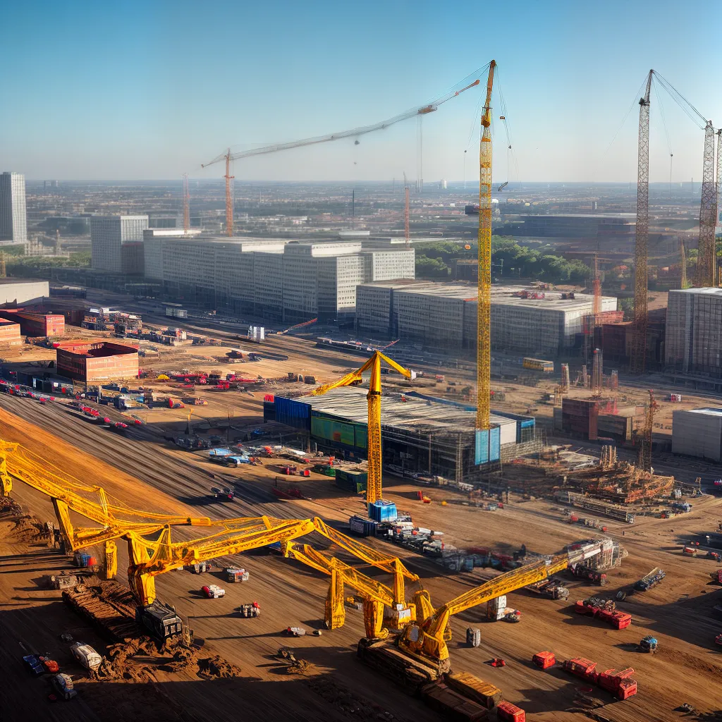 canteiro obras trabalhadores cranes scaffolding canteiro obras trabalhadores cranes scaffolding
