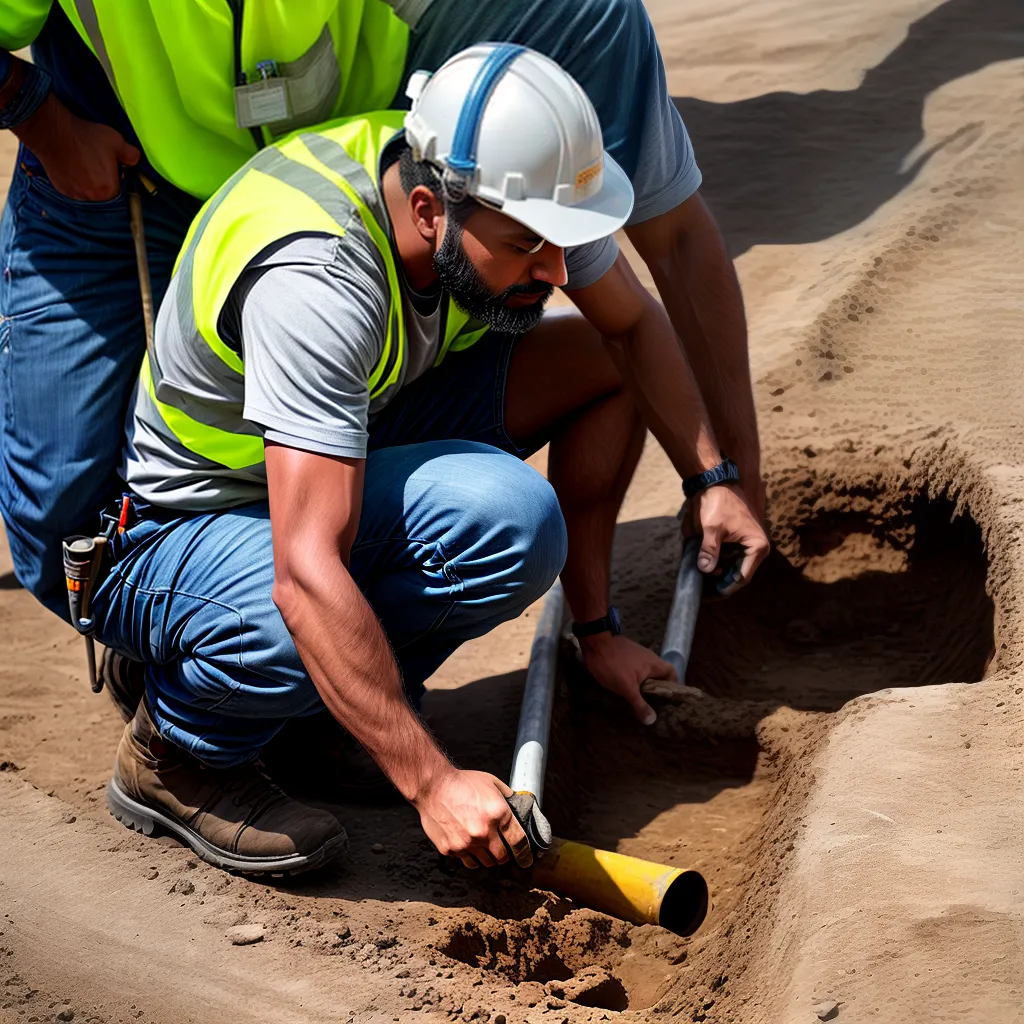 trabalhador construcao drenagem seguranca trabalhador construcao drenagem seguranca