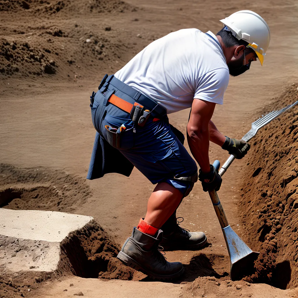 trabalhador construcao dreno trench trabalhador construcao dreno trench