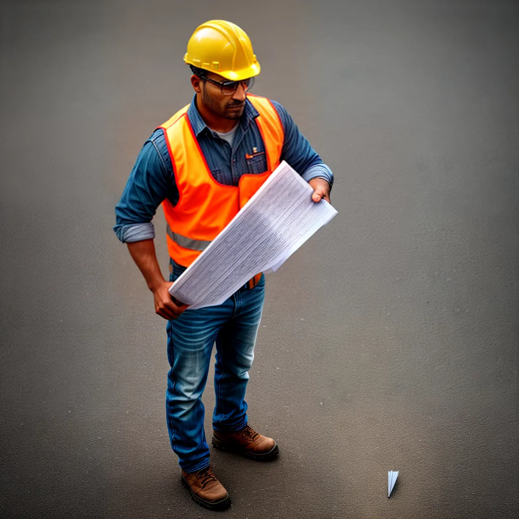 trabalhador construcao plano medida precisao