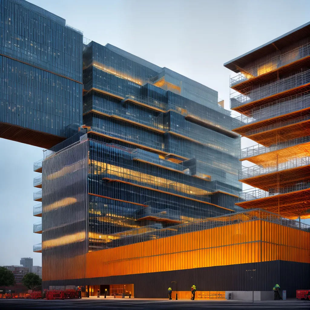 canteiro obras iluminado led arquitetura canteiro obras iluminado led arquitetura