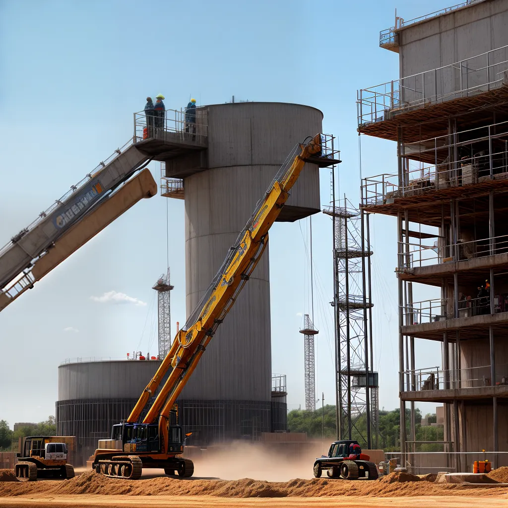 construcao trabalhadores concreto misturador