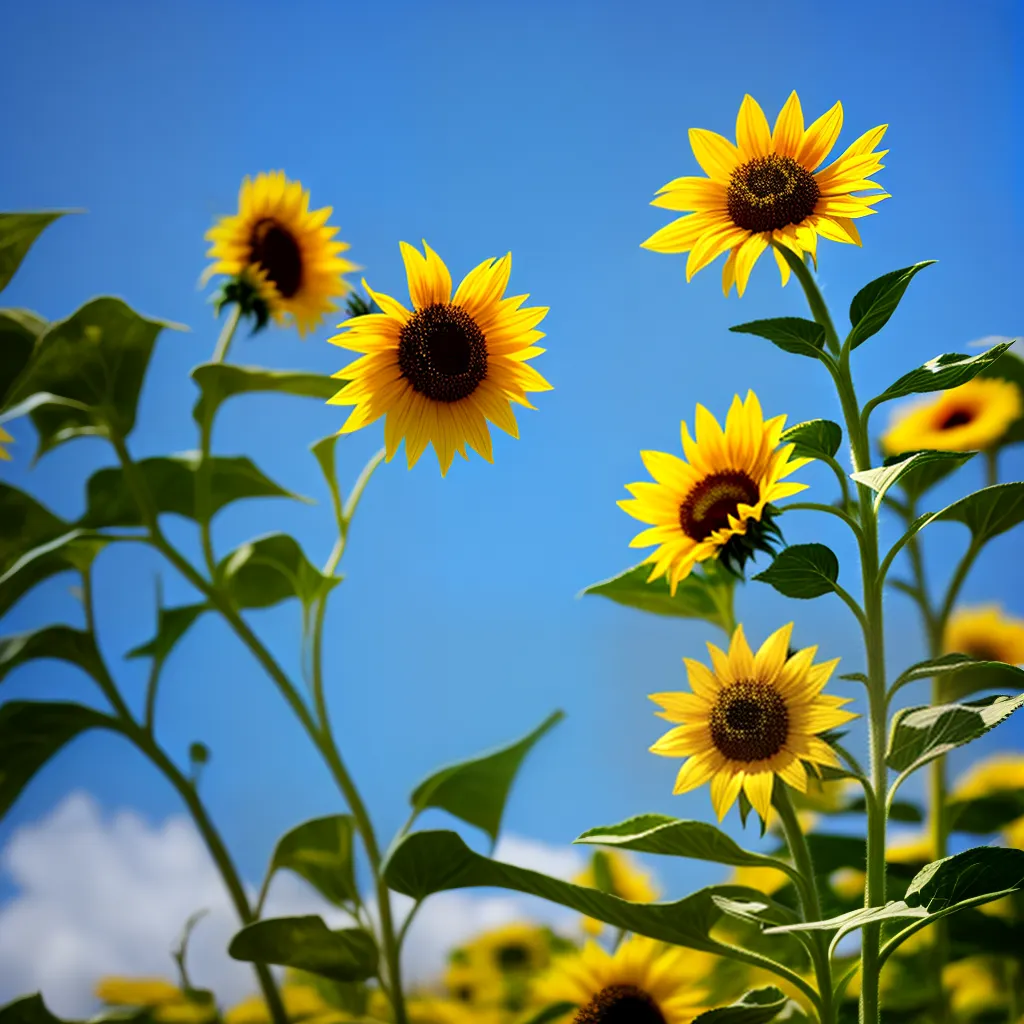 girassol amarelo ceu azul brilhante girassol amarelo ceu azul brilhante