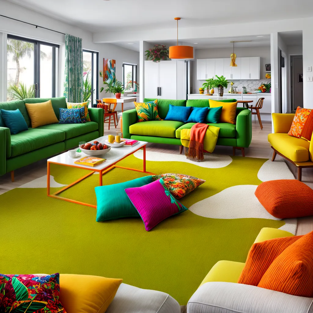 sala tropical papel de parede folhas sofa