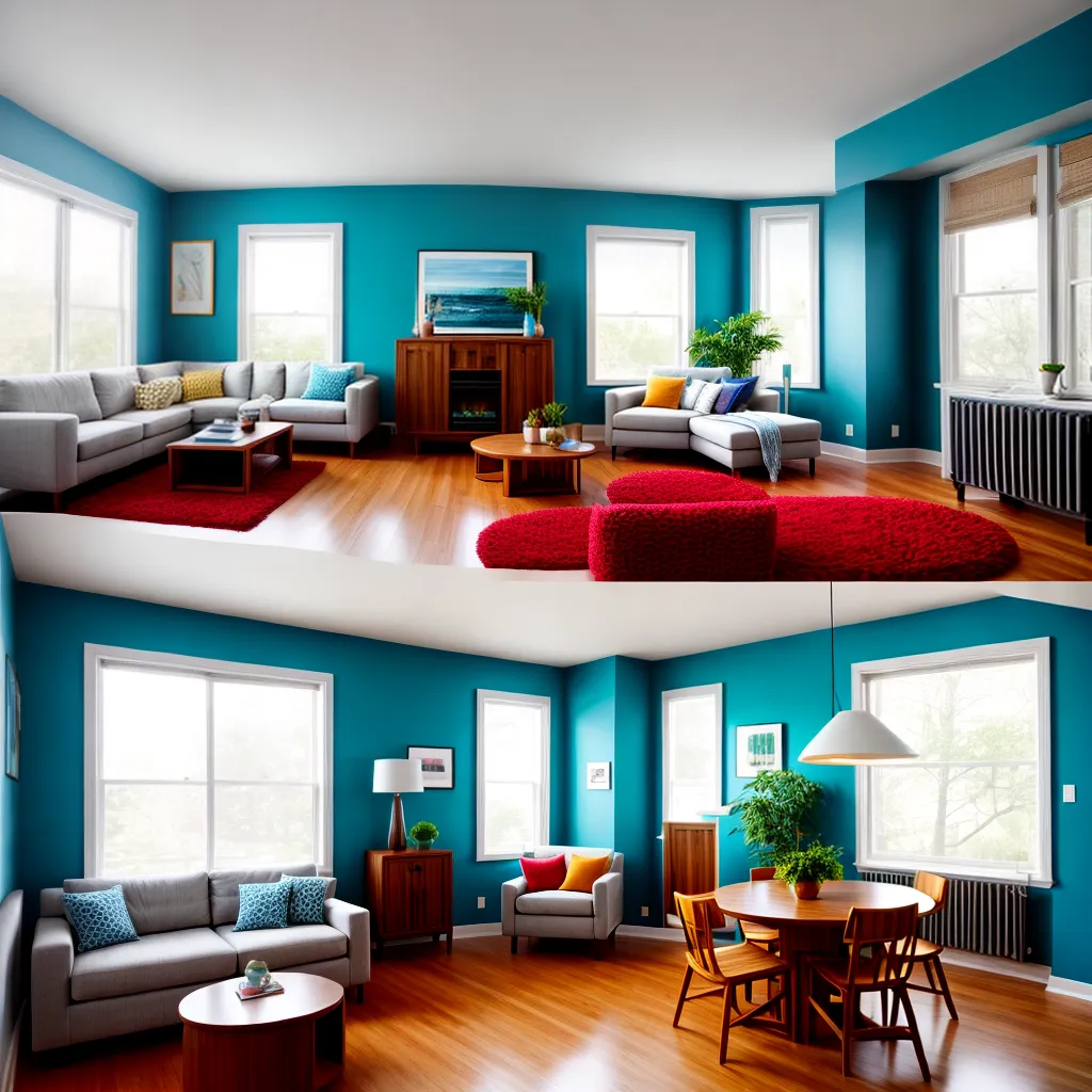 sala cores vibrantes azul vermelho sala cores vibrantes azul vermelho