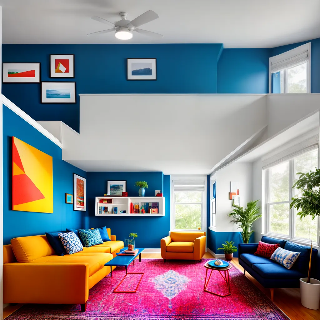 sala vibrante esquema cores