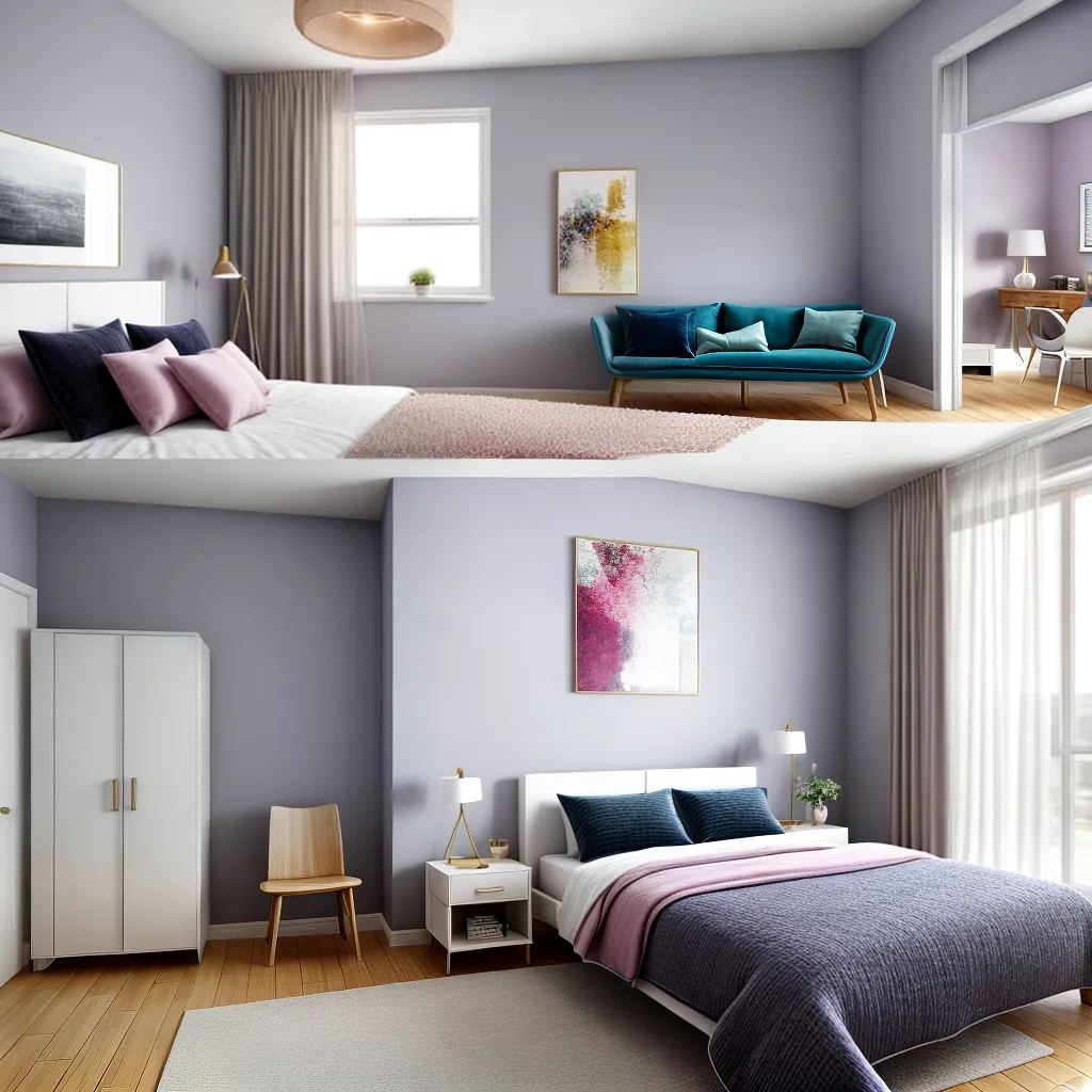 quarto romantico acolhedor pastel navy