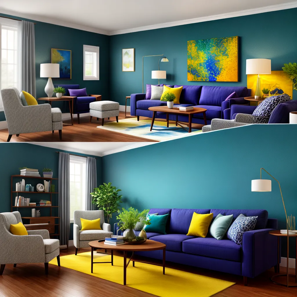 sala vibrante paleta cores van gogh