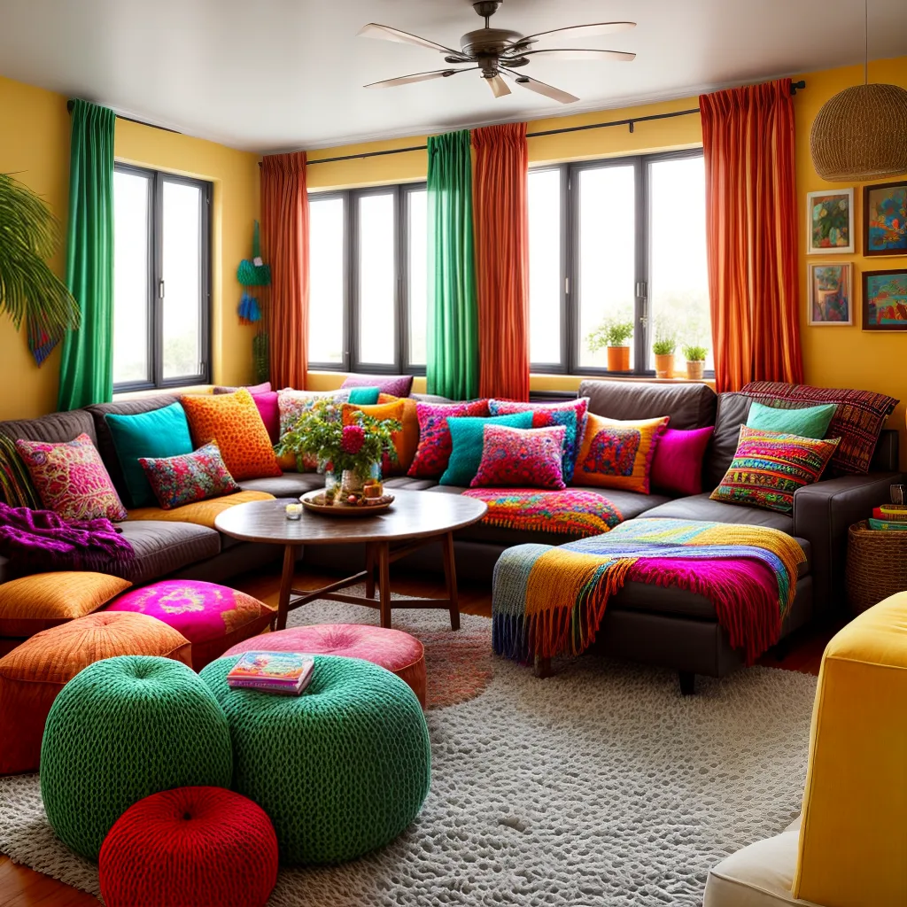 sala boho chic colorida acolhedora sala boho chic colorida acolhedora