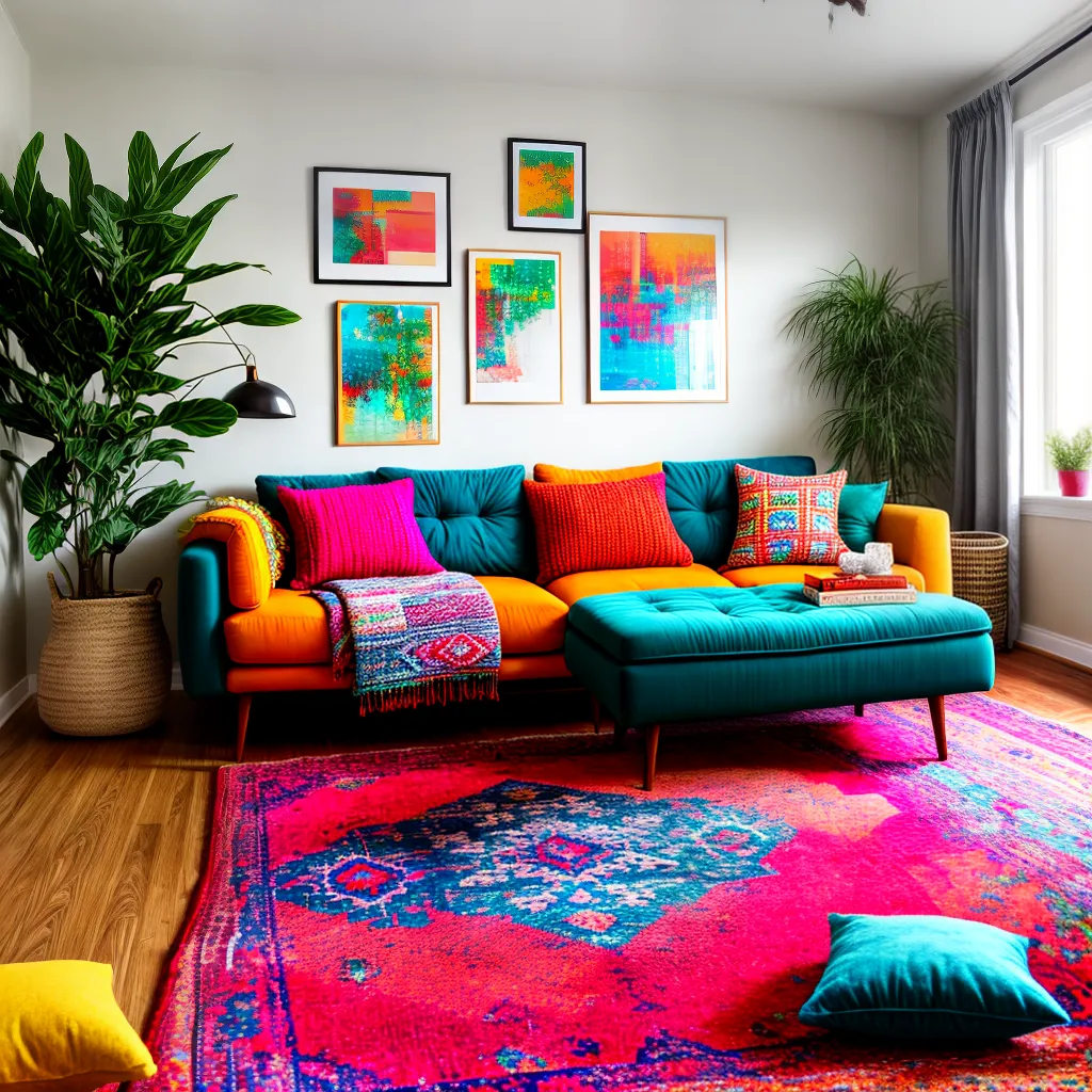 sala boho chic colorida plantas sala boho chic colorida plantas