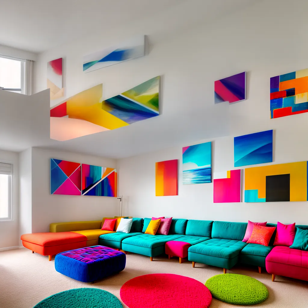 sala decorada colorida arte sala decorada colorida arte
