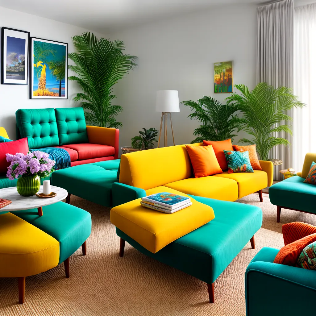 sala tropical sofa turquesa cores vibrantes sala tropical sofa turquesa cores vibrantes