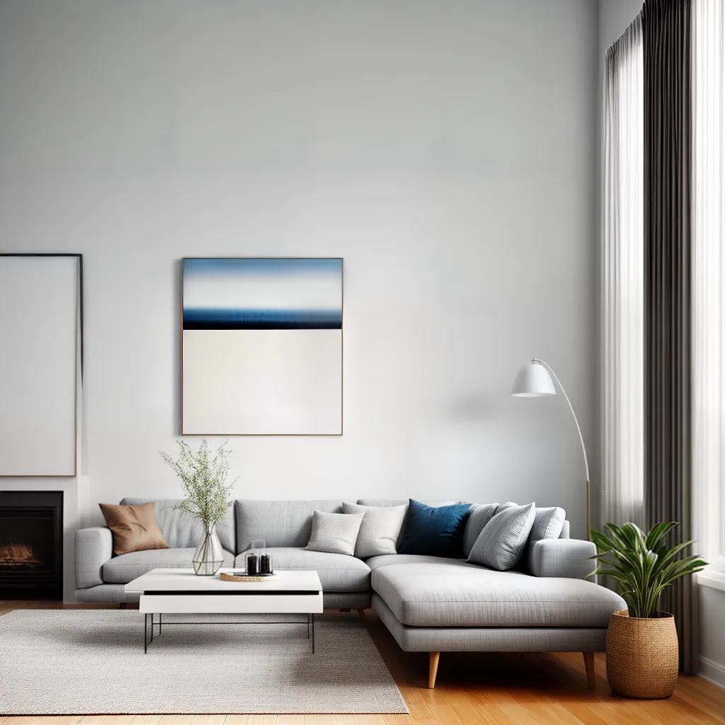 sala minimalista sofa branco ambiente