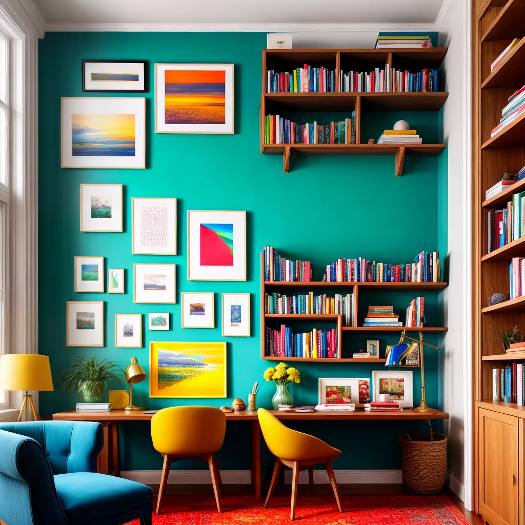 estudo colorido estante livros poltrona estudo colorido estante livros poltrona
