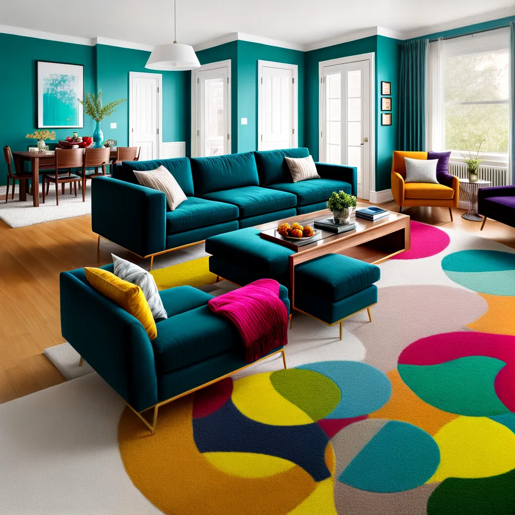sala cores vibrantes decoracao adultos