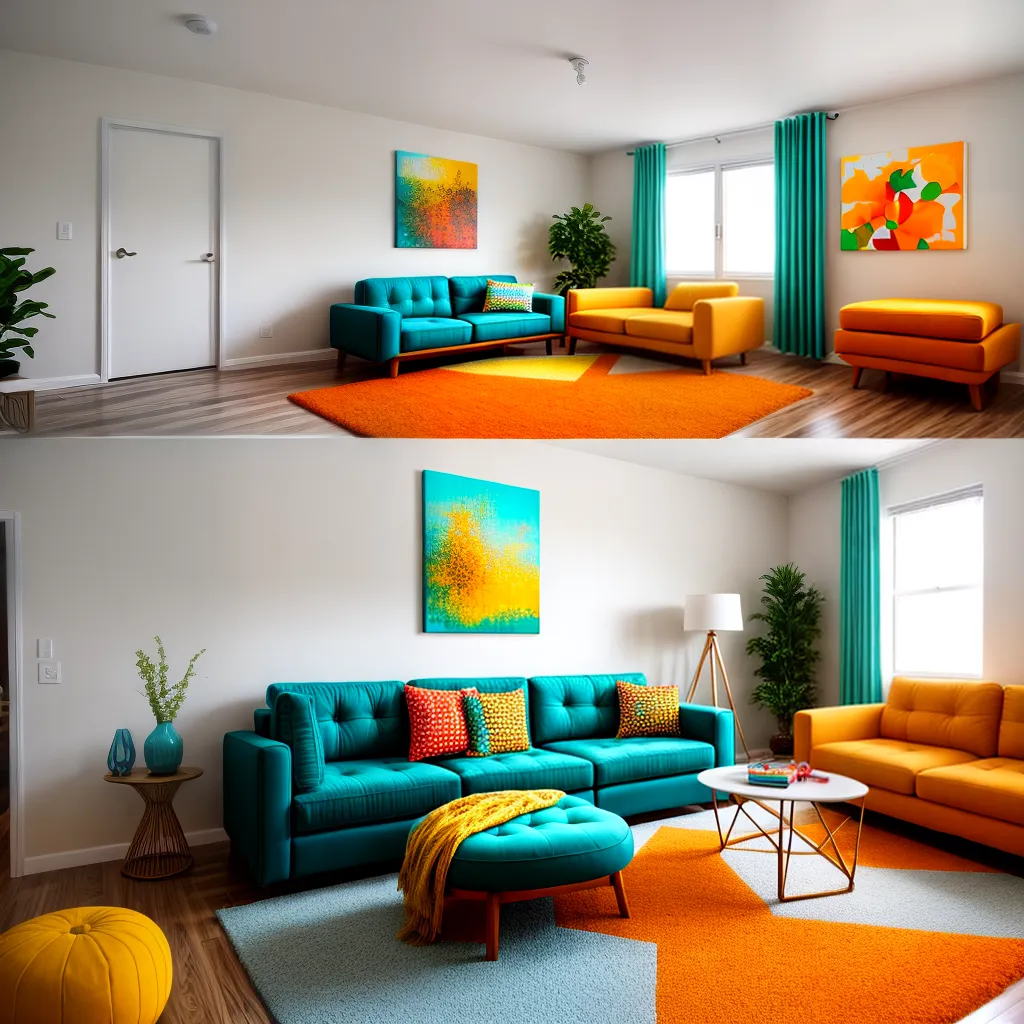 sala vibrante turquesa amarelo laranja sala vibrante turquesa amarelo laranja