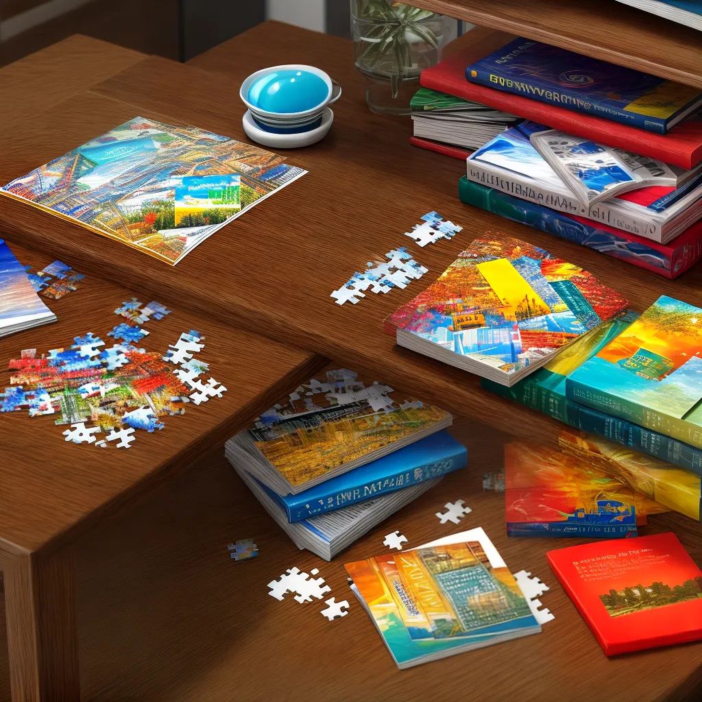 mesa puzzle cores lupa livros mesa puzzle cores lupa livros
