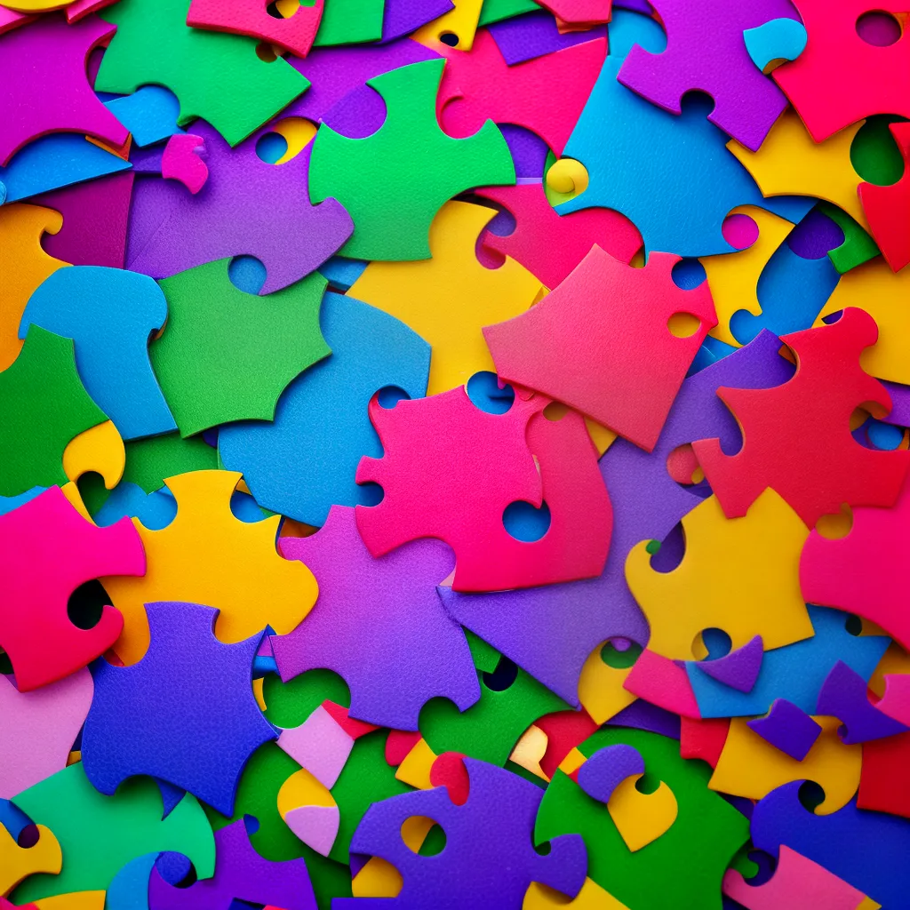 puzzle flutuante confete colorido puzzle flutuante confete colorido