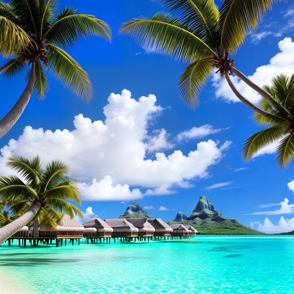 papel de parede por do sol bora bora 1