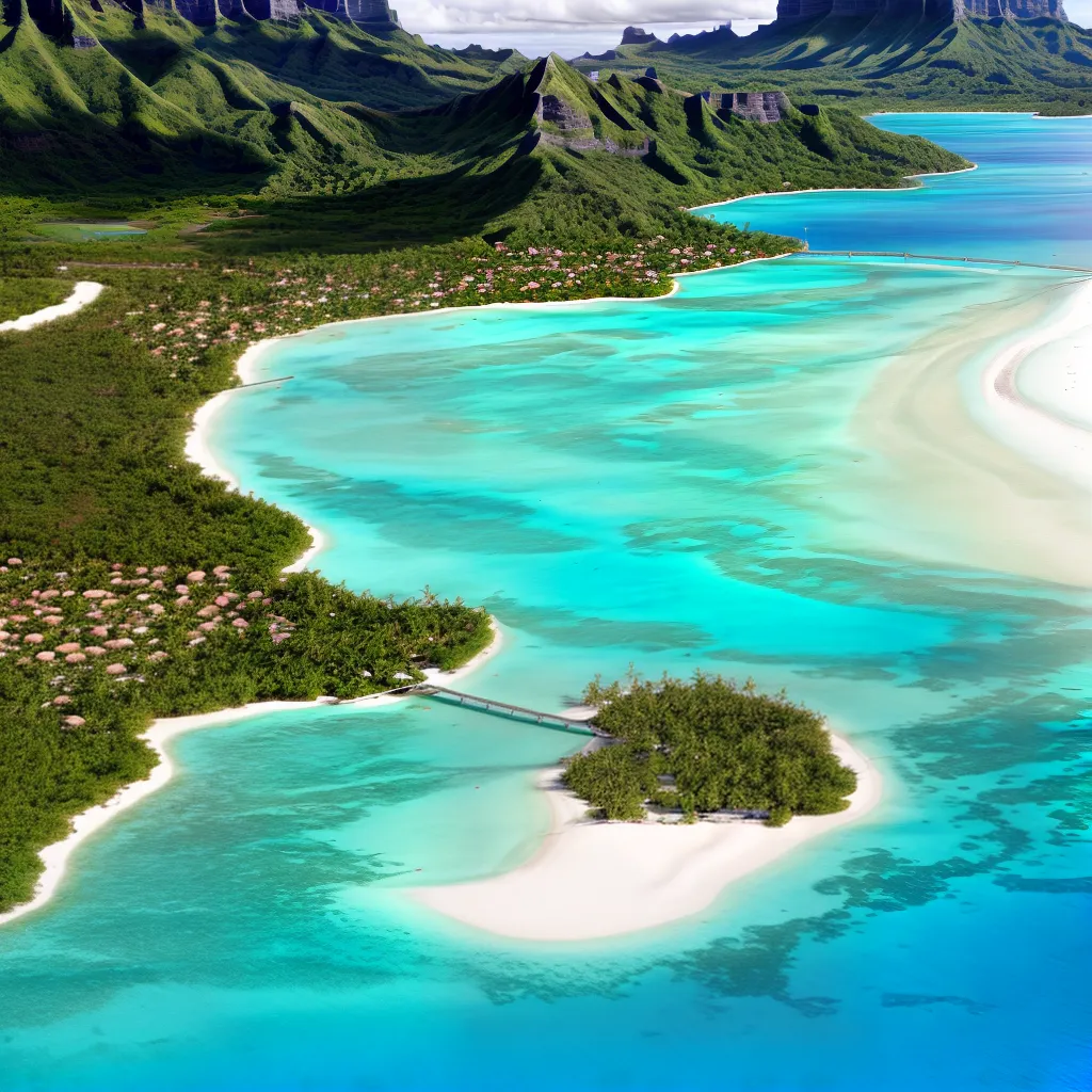 papel de parede por do sol bora bora 2