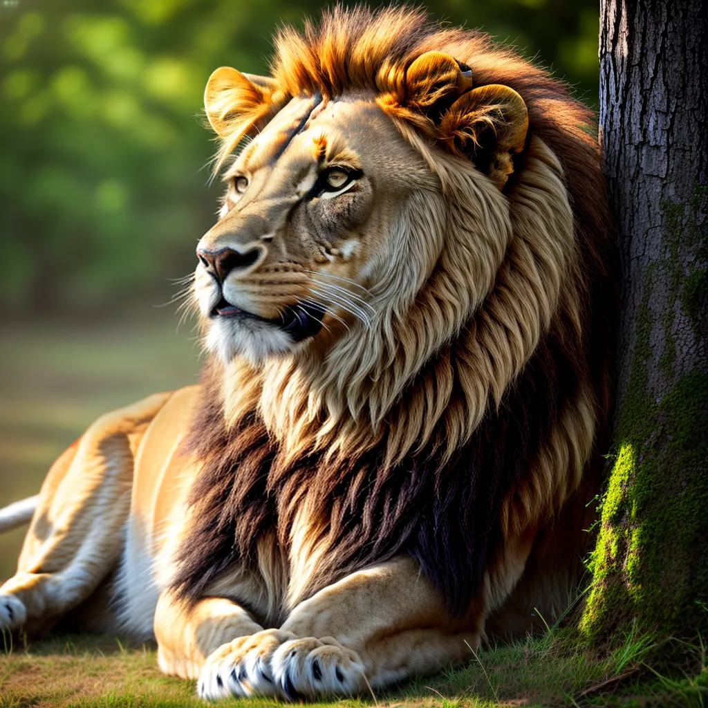 papel de parede leao natureza selvagem