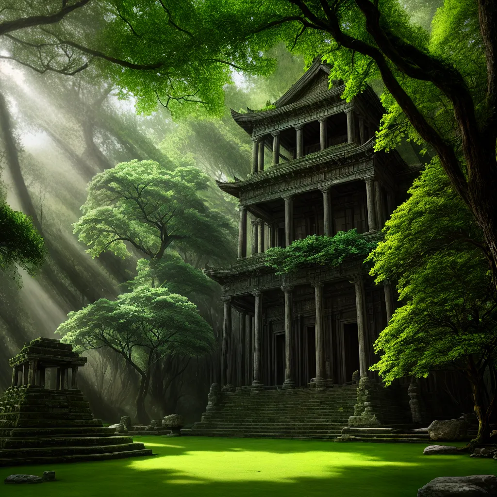 templo antigo natureza misterio aventura