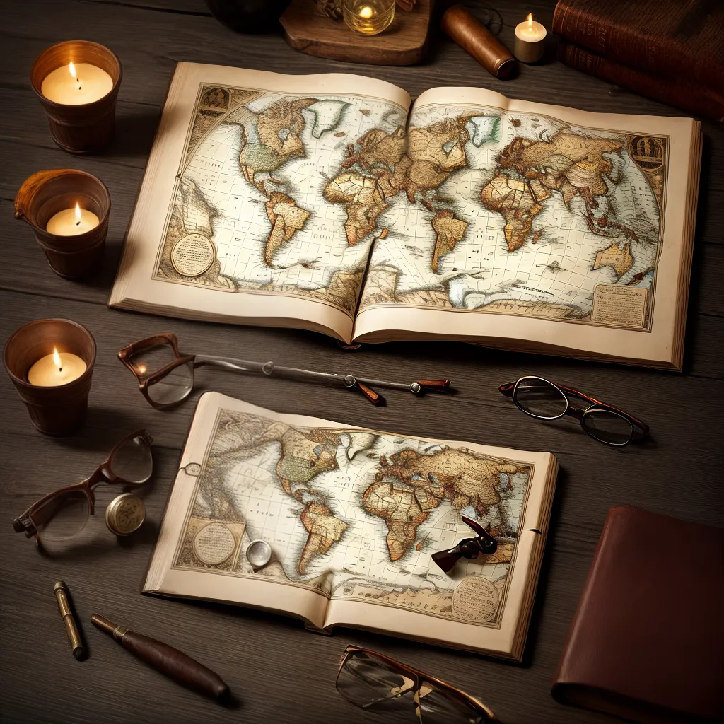 mapa antigo aventura arqueologia