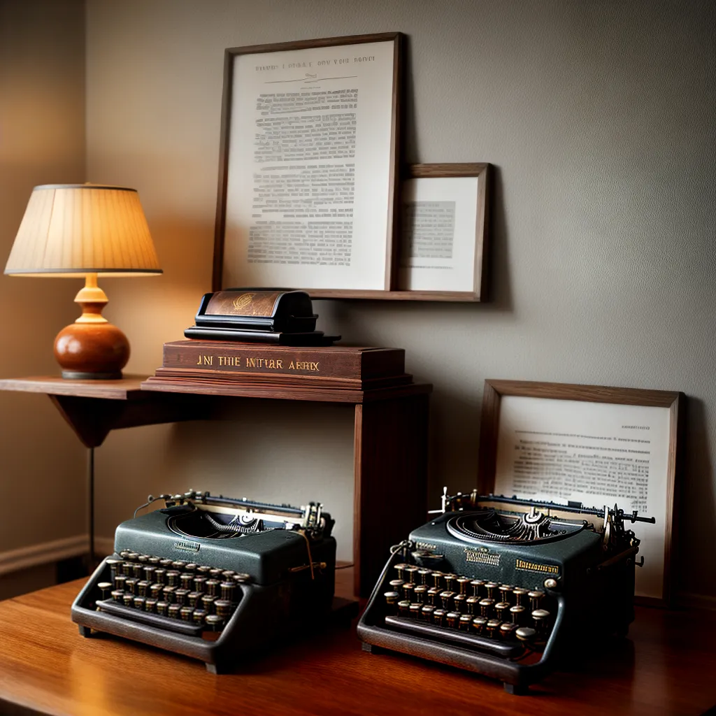 maquina escrever vintage estante livros maquina escrever vintage estante livros