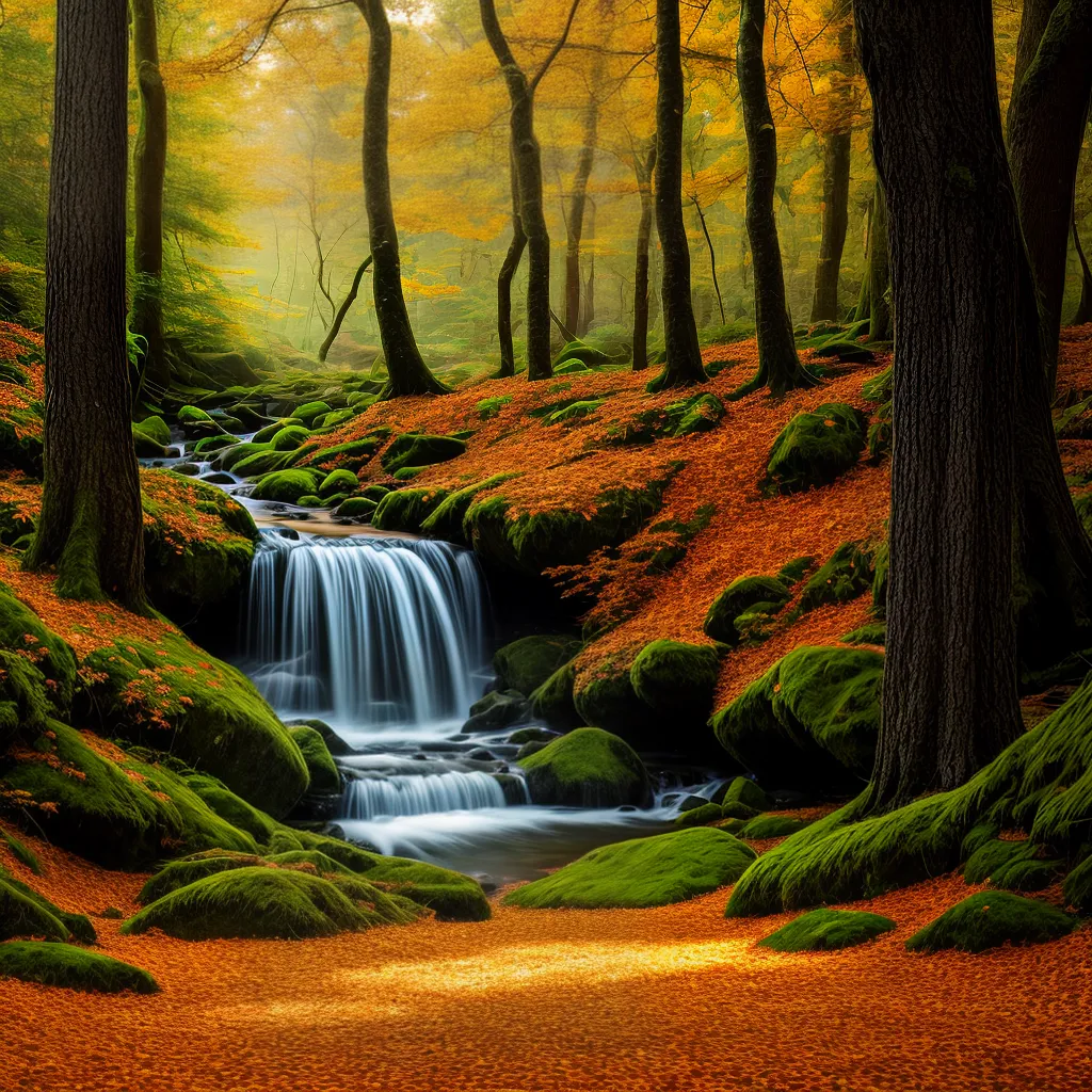 floresta mistica arvores outono fadas floresta mistica arvores outono fadas