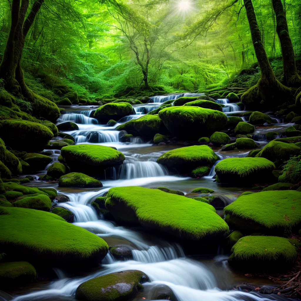floresta magica caminho sol arvores floresta magica caminho sol arvores