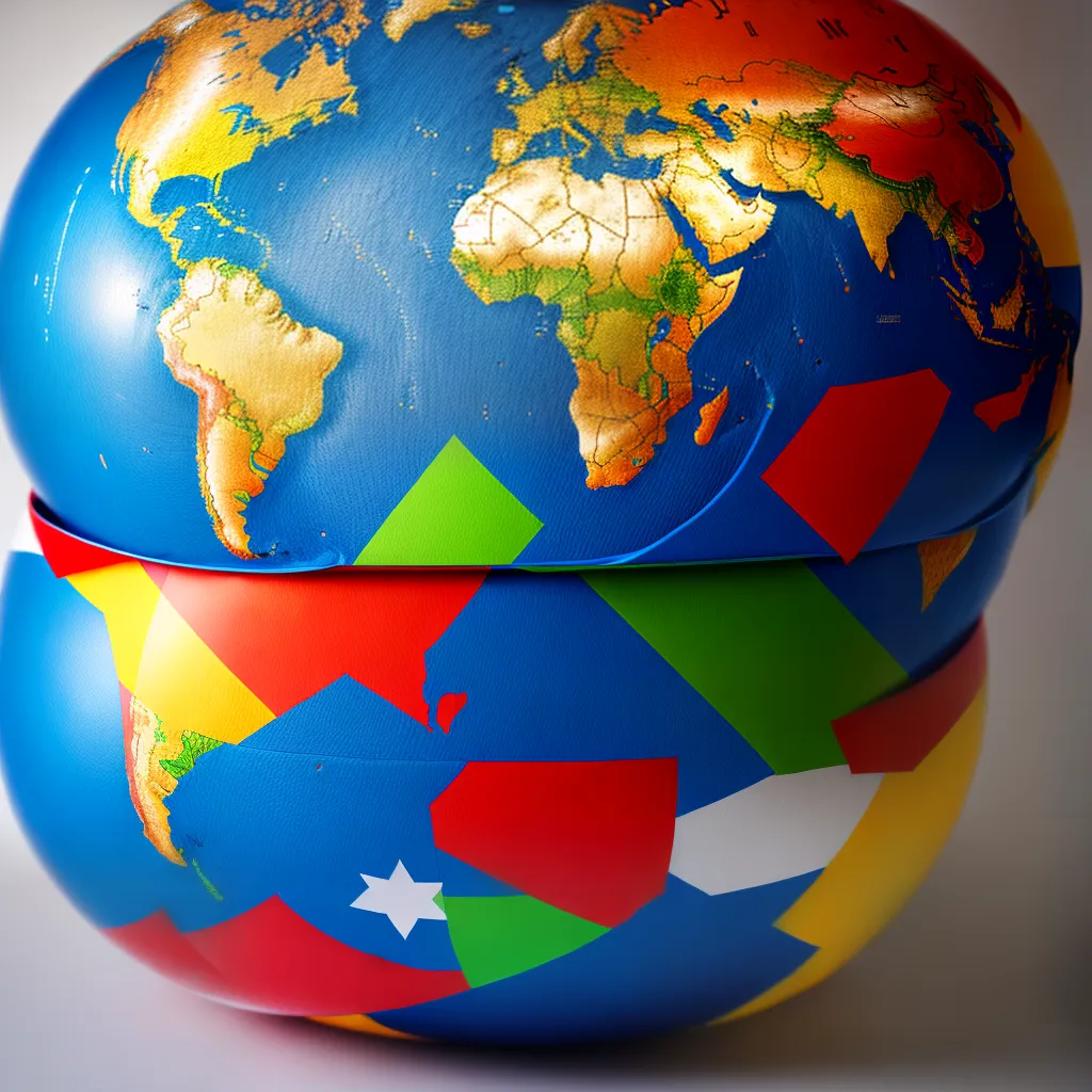 papel de parede globo bandeiras mundo