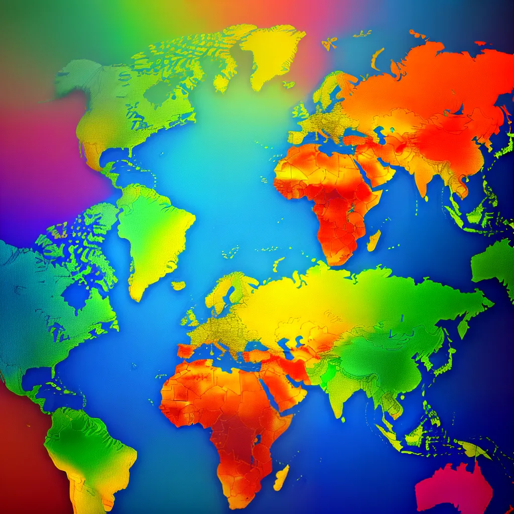 mapa mundial direito internacional vibrante