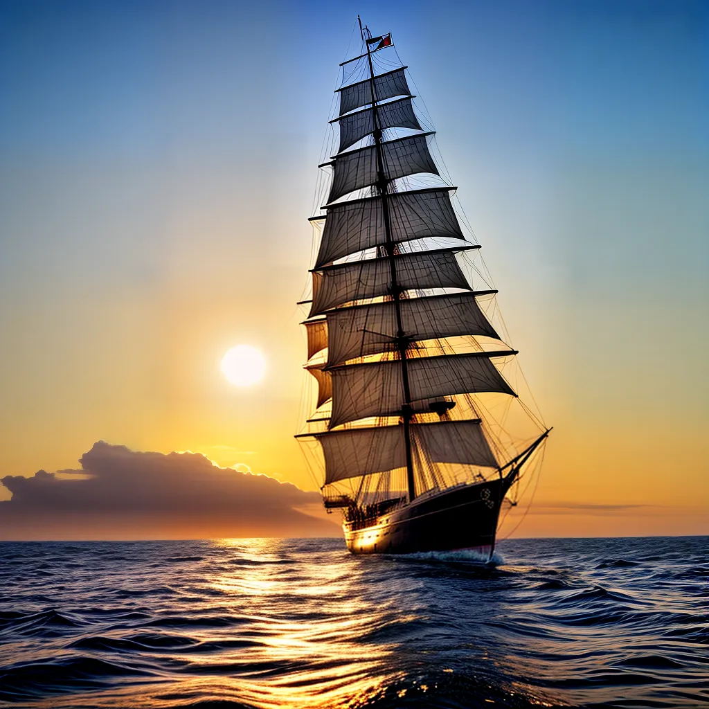 navio veleiro por do sol aventura 1 navio veleiro por do sol aventura 1